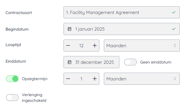 Contractverlenging uit
