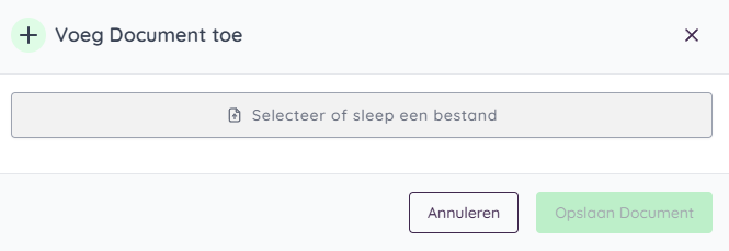 Invoerscherm upload documenten