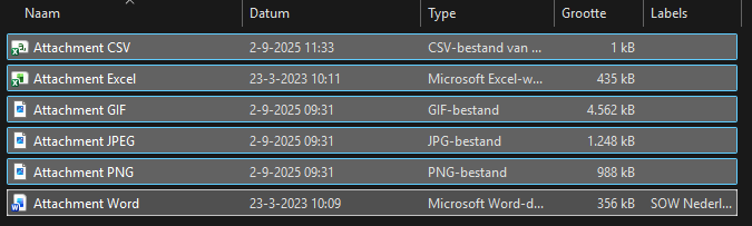Selecteer alle bestanden die je wilt uploaden
