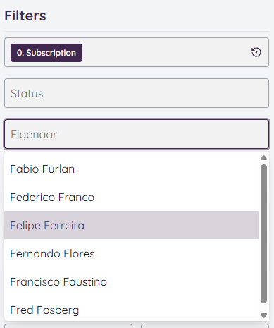 Combineer meerdere filters