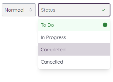 Status verandering van een taak