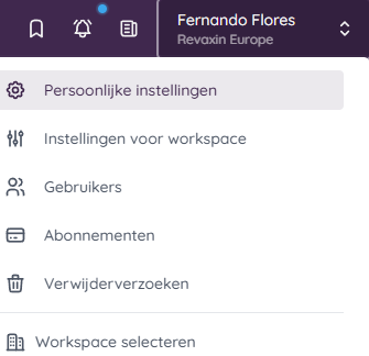 Ga naar persoonlijke instellingen