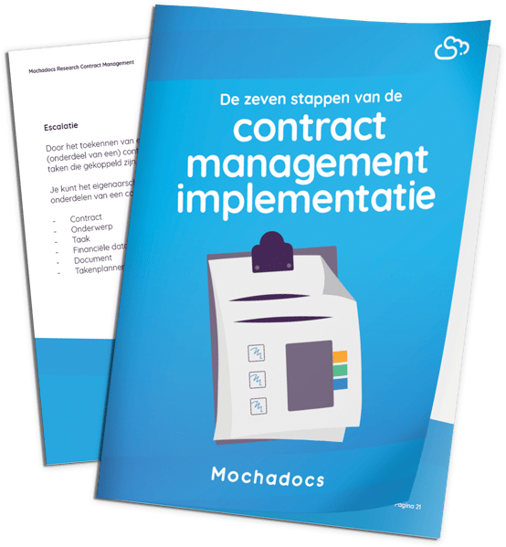Mock-up De zeven stappen van de contract management implementatie