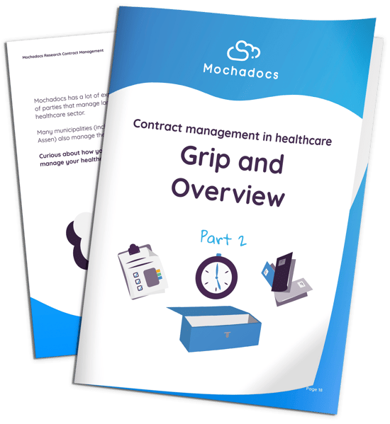 Mock-up EN-Contract Management in healthcare grip and overview_