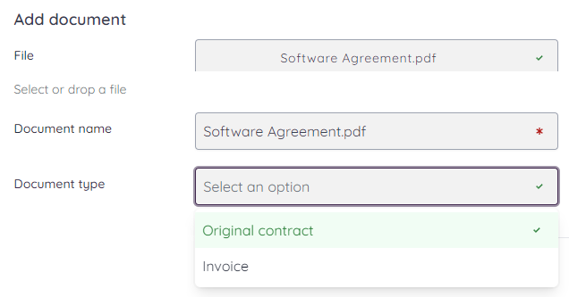 Add the original signed contract to the contractual meta data