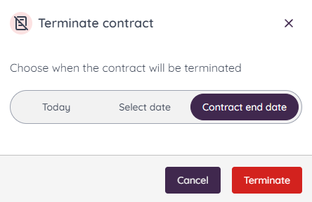 Terminate the contract on its end date | Mochadocs