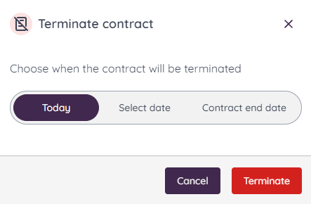 Three options to start the contract termination process | Mochadocs