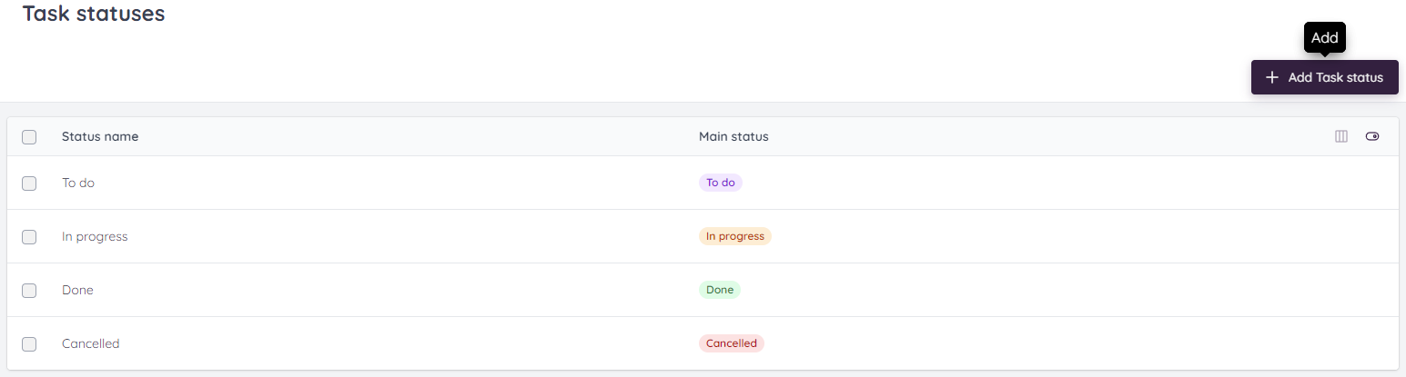 Add a new task status