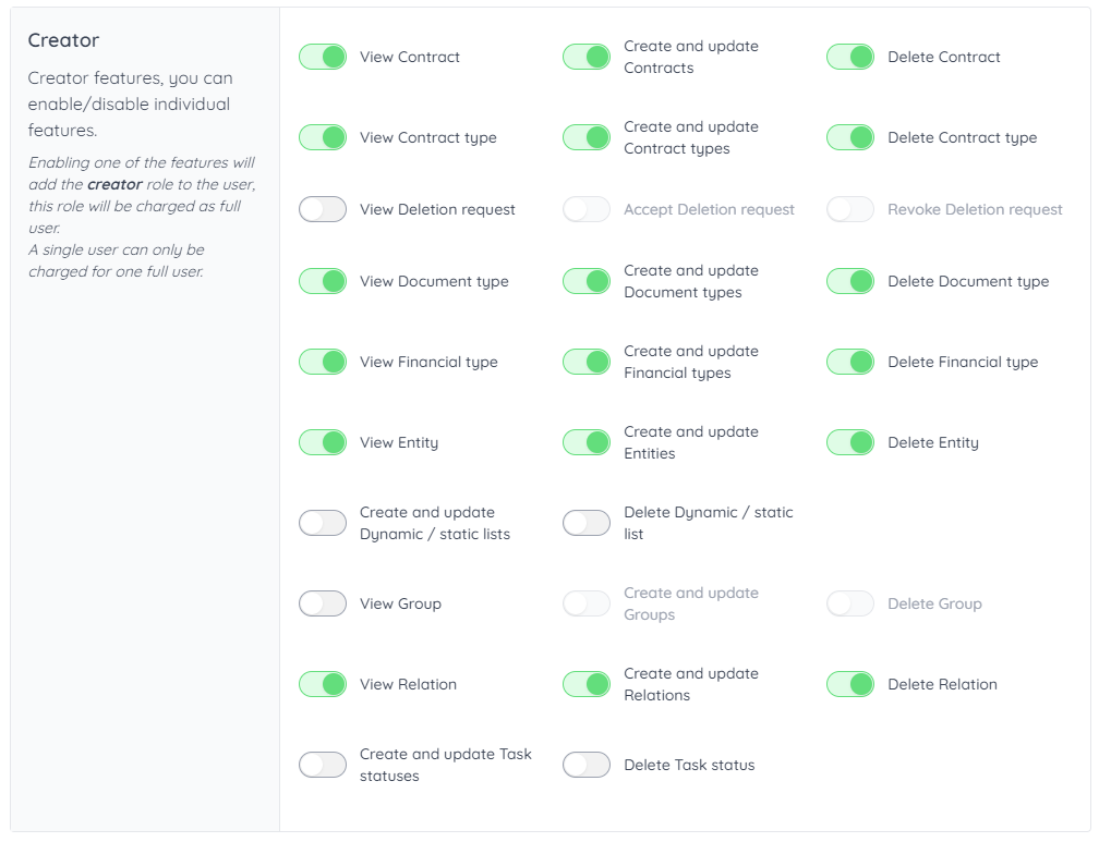 Enable and Disable Switches in the Creator Configuration | Mochadocs