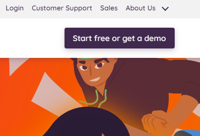 Start Free or get a Demo button | Mochadocs