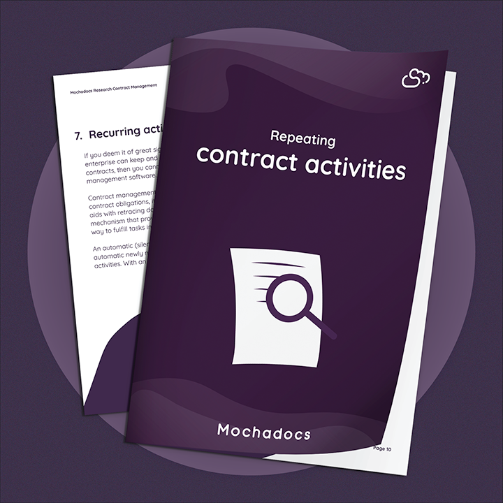 Mochadocs - Contract Lifecycle Management - eBook - Repeating Contract Activities