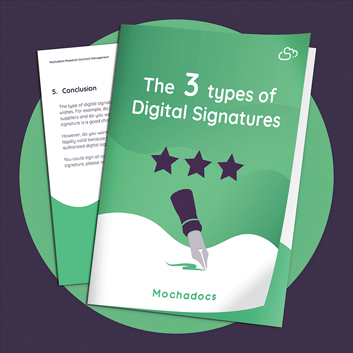Mochadocs - Contract Signing - eBook - The 3 types of Digital Signatures