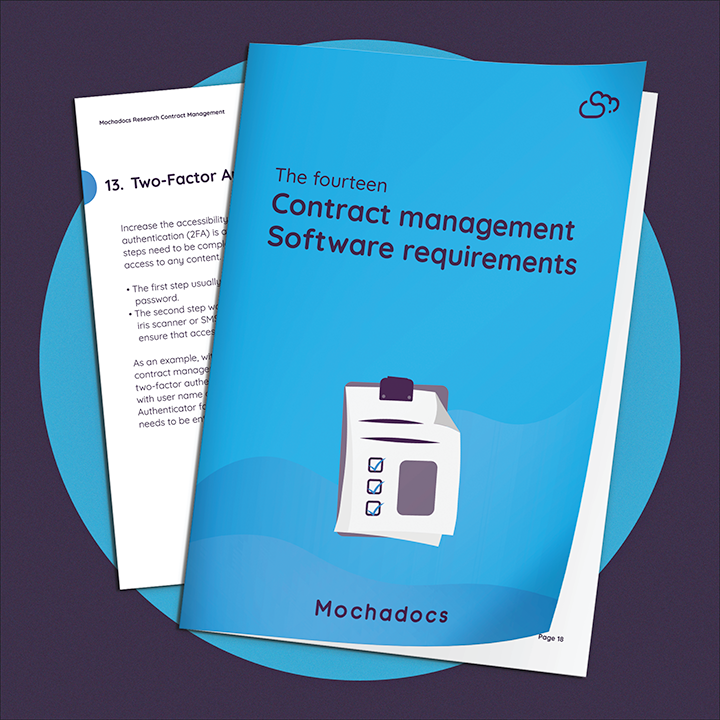 Mochadocs - Contract Management - eBook - The 14 Contract Management Software requirements