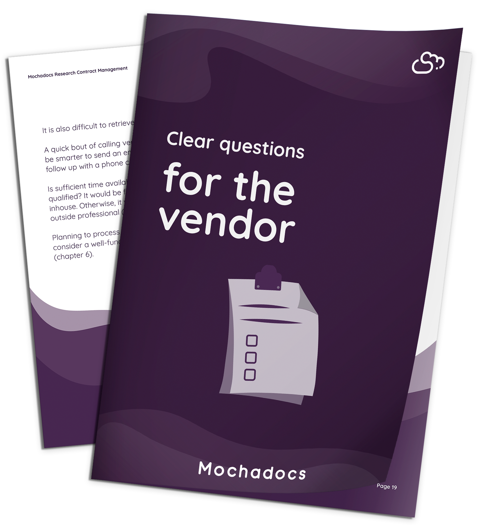 Mochadocs - Contract Lifecycle Management - eBook - Clear questions for the vendor