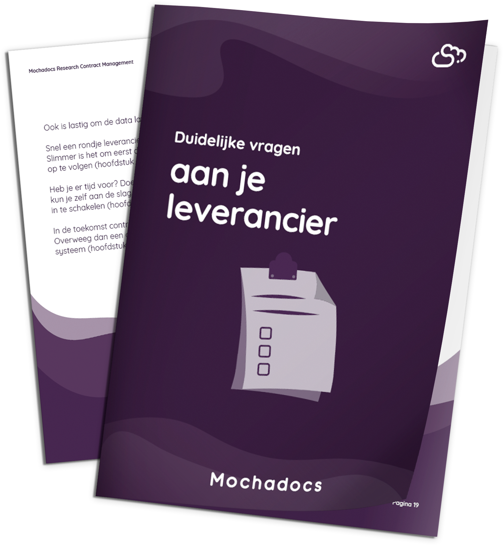 Mochadocs - Contract Data Management - eBook - Duidelijke vragen aan je leverancier